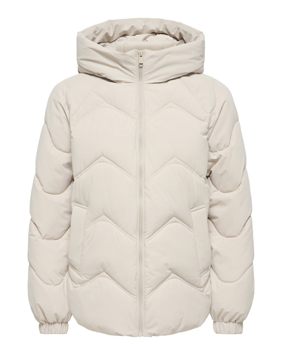 JDY - JDYPower Short Hood Puffer - Silver Lining